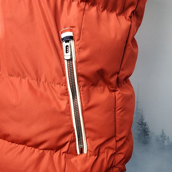 Vintage Robert Phillipe Hooded Rust Puffer Vest | Women's XL - Picture 4 of 13